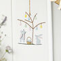 Easter Tree With Rabbits Hanging Decoration, thumbnail 1 of 2