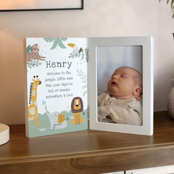 New Baby Animal Personalised Photo Frame Gift, 2 of 5