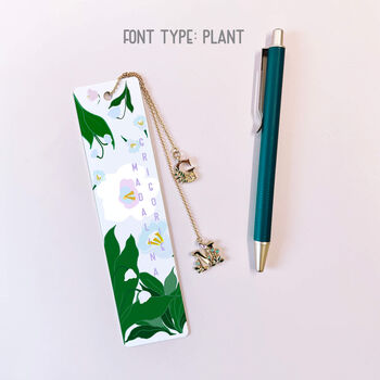 Personalised May 'Lily Of The Valley' Flower Bookmark, 3 of 7