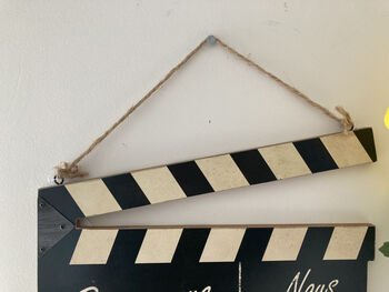 French Wooden Open And Closed Double Sided Clapper Board Sign, 6 of 6