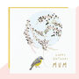 'Happy Birthday Mum' Bird And Balloon, thumbnail 1 of 1