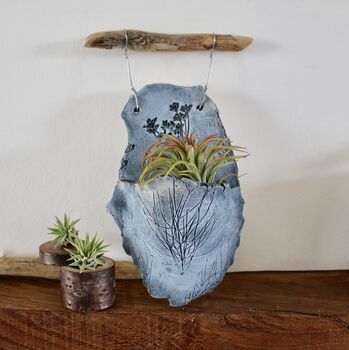 Ceramic And Drift Wood Wall Planter, 7 of 7