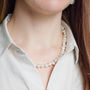 Medium White Potato Pearl Necklace With Bolt Ring Clasp, thumbnail 2 of 5