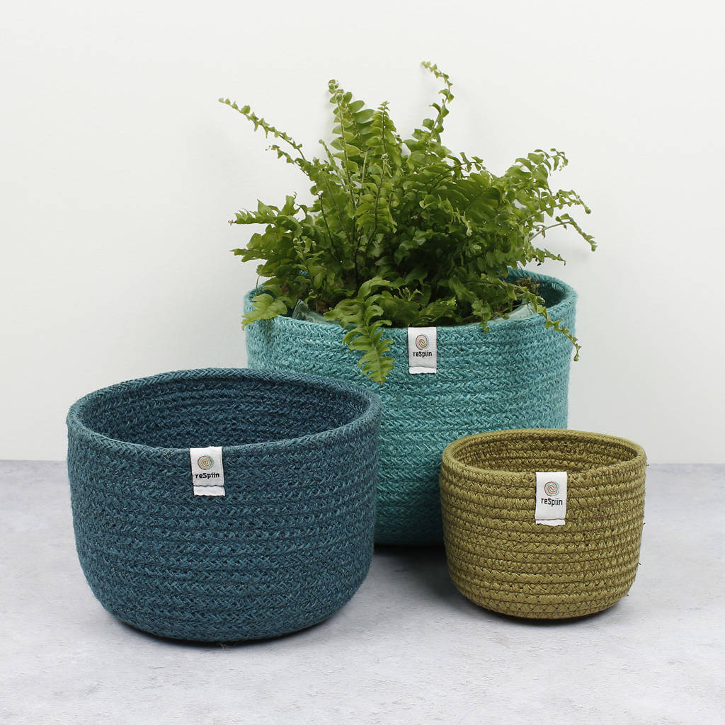 tall jute basket sets by green tulip ethical living ...