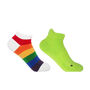 Block Stripe And Neon Organic Women's Trainer Socks, thumbnail 1 of 8
