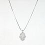 Hamsa Hand Pendant Necklace, thumbnail 2 of 5