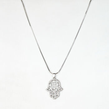 Hamsa Hand Pendant Necklace, 2 of 5