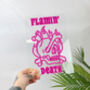 Flaming Death Skull Clear Acrylic Vinyl Plaque Decor, thumbnail 1 of 6