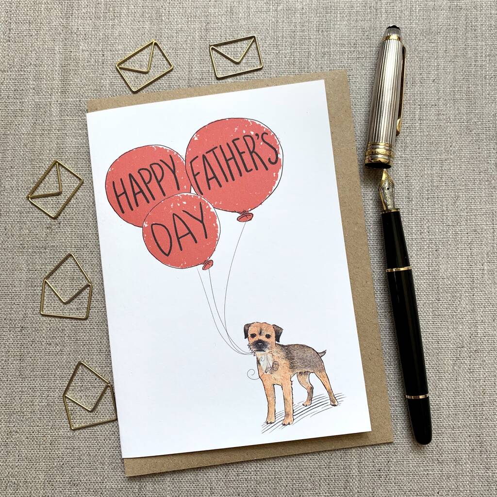 Father's Day Border Terrier Card By Have A Gander | notonthehighstreet.com