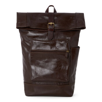 Large Leather Travel Backpack, 2 of 12