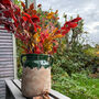 Green Glaze Terracotta Urn Vase | 27cm, thumbnail 1 of 2