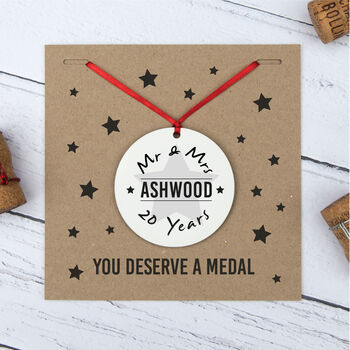 You Deserve A Medal Anniversary Card, 3 of 3
