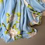 Rose Print Scarf In Sky Blue, thumbnail 3 of 3
