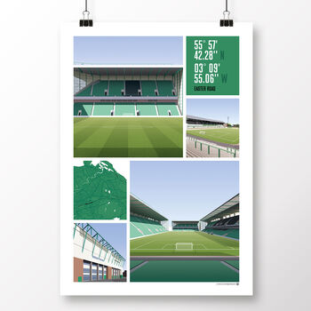 Hibs Views Of Easter Road Poster, 2 of 7