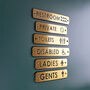G Decor Premium Lacquered Satin Brass Door Sign Collection Engraved Symbols For Indoor Or Outdoor Display, thumbnail 2 of 9