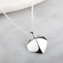 Stunning Silver Origami Heart Necklace, thumbnail 3 of 7