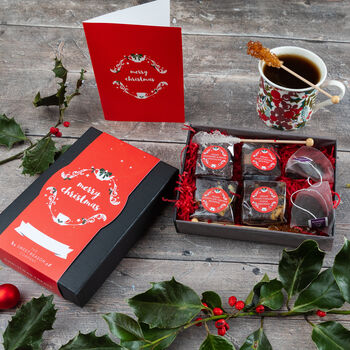 Christmas Vegan Brownies Afternoon Tea For Two Gift Box, 2 of 4