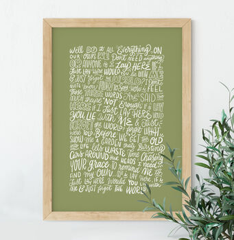 Quote Or Speech Personalised Hand Lettered Art, 6 of 8