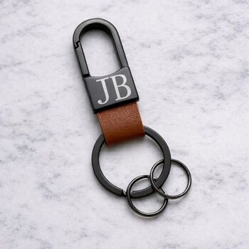 Personalised Engraved Mens Key Clip Handy Bag Charm, 3 of 3