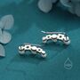 Sterling Silver Pearl And Moonstone Crawler Earrings, thumbnail 7 of 11