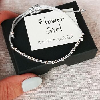 'Flower Girl' Morse Code Bracelet, 4 of 5