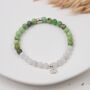 Cancer Birthstone Bracelet With Gemstones And Sterling Silver Zodiac Charm, thumbnail 3 of 4