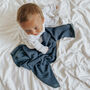 Cellular Baby Blanket 'Midnight Storm' | Organic Cotton, thumbnail 3 of 9