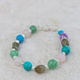 Sterling Silver And Semi Precious Bead Bracelet, thumbnail 1 of 4