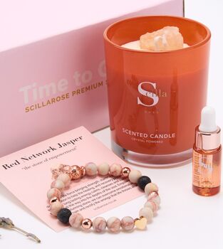 Crystal Scented Candle And Anxiety Bracelet Gift Set, 2 of 9