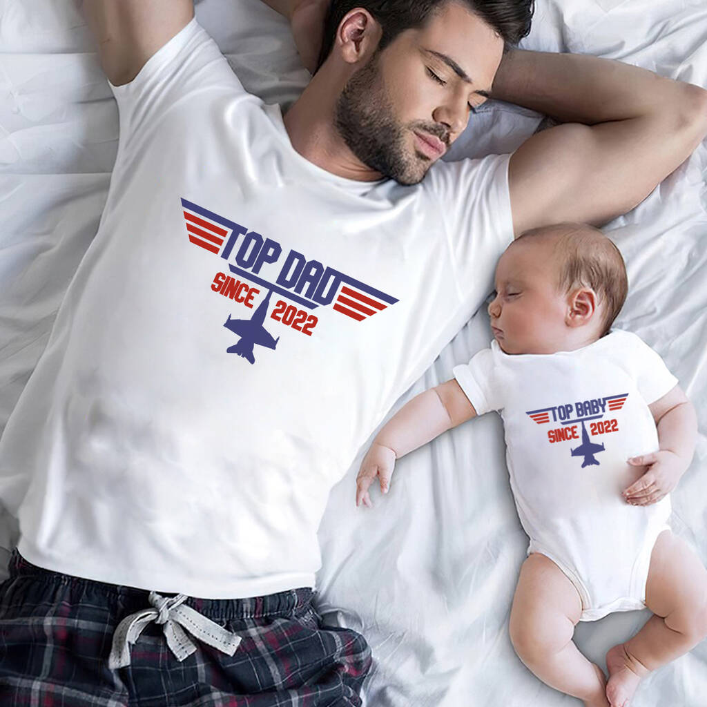 Top Dad And Baby Or Child Matching T Shirt Set, 1 of 3