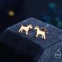 Schnauzer Dog Stud Earrings In Sterling Silver, thumbnail 7 of 12