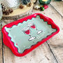 Elegant Christmas Small Serving Drinks And Canape Tray, thumbnail 3 of 9