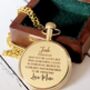 Solid Brass Pocket Watch With Wooden Gift Box, thumbnail 5 of 6