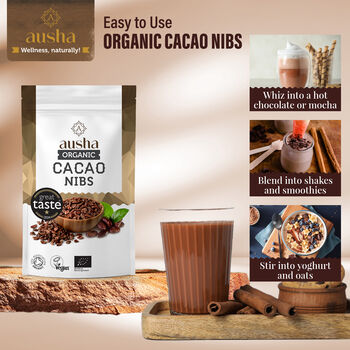 Organic Cacao Nibs 200g Great Taste Award 2024 UK Certified Organic By Soil Association, 5 of 12