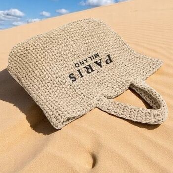Hand Woven Paris Milano Summer Bag, 5 of 5