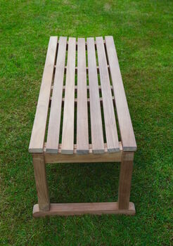 Backless Wooden Bench, 5 of 10