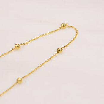 Satellite Chain Choker Necklace In Sterling Silver, 6 of 11
