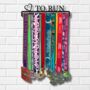 Medal Hanger Display | Love To Run | Metal | Wall Mounted Running Medal Holder, thumbnail 3 of 5
