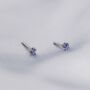 Sterling Silver June Birthstone Alexandrite Stud Earrings, thumbnail 6 of 12