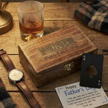 Luxury Poker Set For Father's Day With Free Gift, 8 of 12