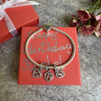 16th Birthday Charm Personalised Silver Bracelet Gift, 5 of 8