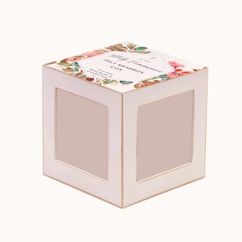 Personalised Christening Floral Photo Cube, 3 of 4