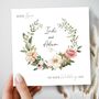 On Your Wedding Day Floral Wreath Card, Mr And Mrs Wedding Card, thumbnail 1 of 2