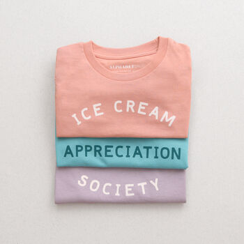 'Ice Cream Appreciation Society' Kid's Peach T Shirt, 7 of 7