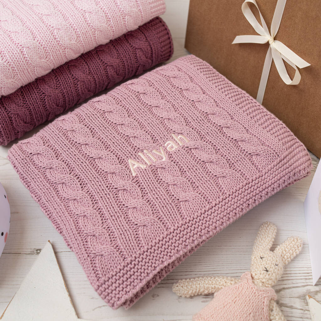 luxury girls dawn pink baby blanket by toffee moon