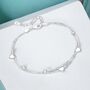 30th Birthday Solid Sterling Heart Bracelet, thumbnail 2 of 3