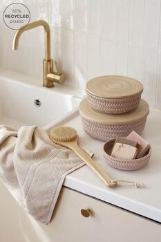 X Small Copper Blush Wonder Round Storage Basket, 2 of 2