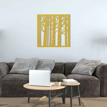 Wooden Forest Trees Art: Modern Decor For Home, 9 of 12