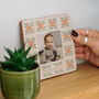 Personalised Birth Flower Ceramic Tile With Photo, thumbnail 2 of 12