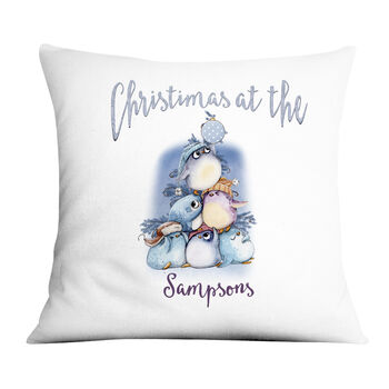 Christmas Penguin Festive Cushion, 2 of 6